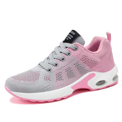 China New Comfortable Female Platform Breathable Casual Women's Fabric Upper Breathable Sneakers PVC Knitting Shoes for sale