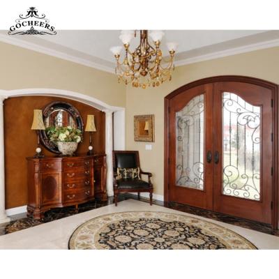 China Interior wood door iron design of waterproof modern wood door iron wood entry doors for sale