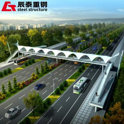 China Prefabricated Steel Pedestrian Bridges , Modern Truss Bridge Steel Structure for sale