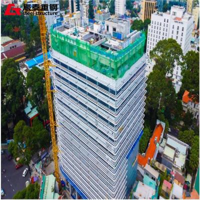 China Multi Storey Steel Modular Prefab Office Buildings , Modern Steel Apartment Building for sale