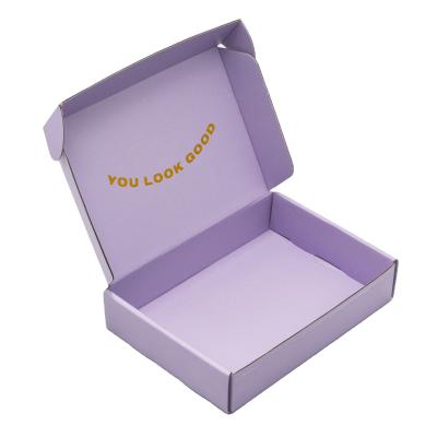 China Recyclable Custom Shoe Box Collapsible Corrugated Box Printed Plum Mailer Box Pink for sale