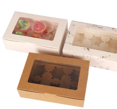 China High Quality Biodegradable OEM Factory Custom Printing Food Grade Recycled Foldable Transparent Window Baked Cookie Wrapping Paper Box for sale