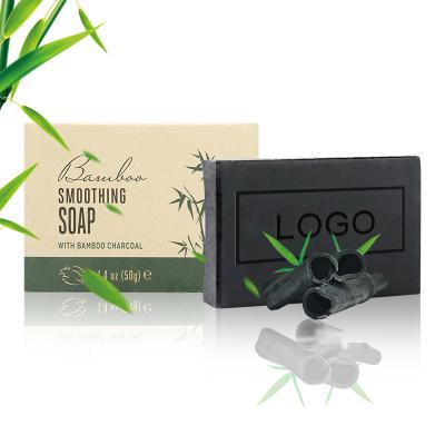 China Basic Cleaning Dispenser Brand With Logo Guest Bathroom Square Charcoal Hotel Bamboo Soap Body Care Supplies Eco-Friendly for sale