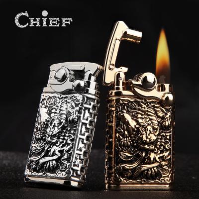 China Wholesale custom feuerzeug luxury metal logo kerosene igniter mecheros lighter oil igniter refill smoke lighter for cigarette smoking cigar for sale