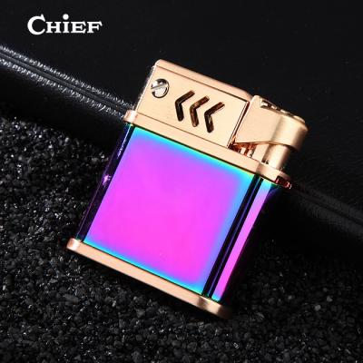 China Fancy logo metal cigarette oil lighter refill smoke smoking accessories kerosene oil lighter mecheros feuerzeug custom wholesale CHIEF lighter for sale