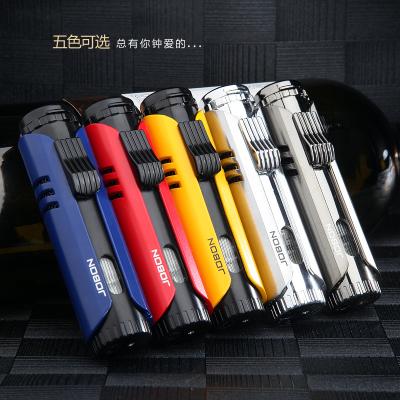 China Stylish Wholesale Gas Refillable Gas Refillable Gas Lighter Design Gas Lighter Refill JOBON Cigar Cigarette Butane Metal Reactors Flame Customized Torch Lighter Logo for sale