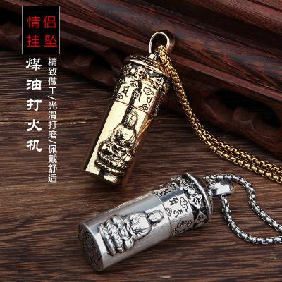 China Wholesale Custom CHIEF Portable Oil Lighter Kerosene Metal Candle Logo Cigarette Necklace Smoking Accessories for sale