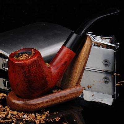 China ZOBO Handmade Tobacco Pipe Durable Single Wooden Wood Smoking Handmade Wholesale With Accessories And Gift Box for sale