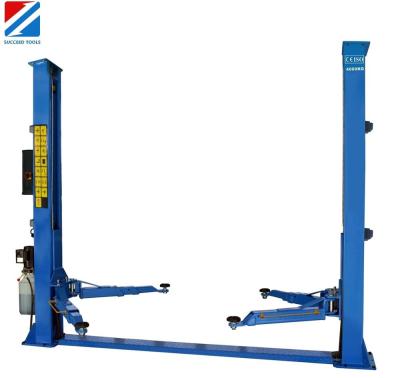 China 4000kg 4 Ton Electro-Hydraulic 2 Post Lift Lock Auto Car Lift Electric Plate Lift Type 4000kg Release 4000kg for sale