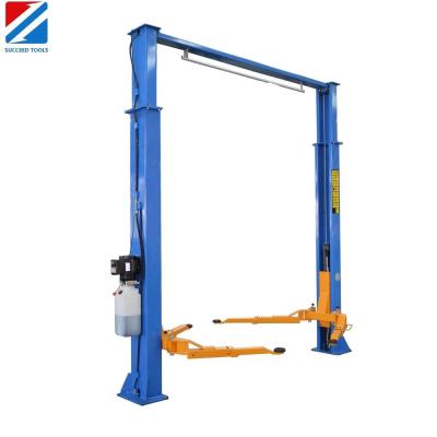 China 4000kg 4 Ton Hydraulic 2 Post Lift Clear Type Car Lift Manual Two Sides Lock Floor Automatic Release 4000kg for sale