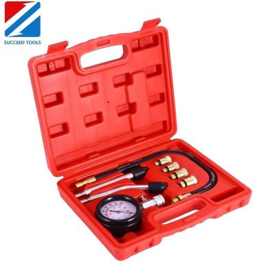 China Professional Diagnose Tool Gasoline Engine Compression Gauge Tester Pressure Test Kit Car Motorcycle Garage Tools for sale