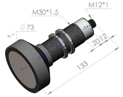 Cina sensore livellato ultrasonico d'ottone nichelato 65Khz di 300-6000mm in vendita