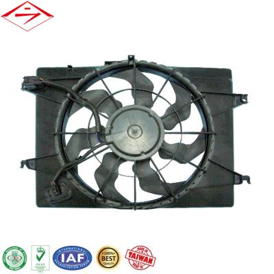 China Auto Parts Manufacturer Radiator Auto Cooling Condenser Fan Motor For HYUNDAI TUCSON 2.0L 05'~06' Standard for sale