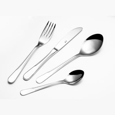 China Simple Design Sustainable Stainless Steel Cutlery Set With Knife Spoon Fork for sale