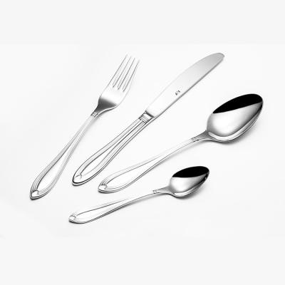 China Sustainable Sliver Plated Royal Stainless Steel Cutlery Set 36pcs 72pcs Cutlery Set for sale