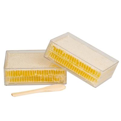 China High Quality Transparent Comb Honey Box Food Grade Comb Honey Bee Container Cassette From Bee Farm Wholesale 250G for sale