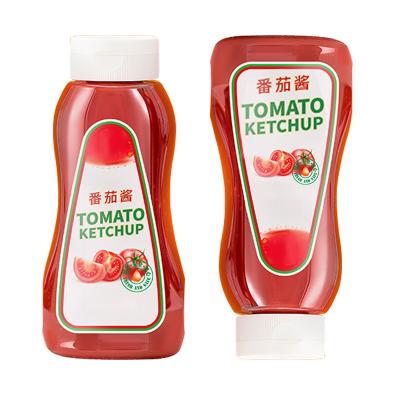 China Ketchup Bottle High Barrier Food Products PE 520Ml Squeeze Hot Sauce Plastic Compound Bottle Flip Cap Bottle With Silicon Valve Lid for sale