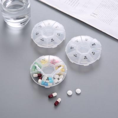 China Classic 7 Day Weekend Pill Case Holder Travel Pill Holder Custom Pill Box for sale