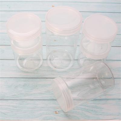 China Hot Clear Container 100Ml 120Ml 150Ml 200Ml 250Ml PET Lid Food Grade PP Food Products Plastic Food Jar for sale