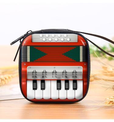 China Creative 2021 New Style Waterproof Tin Cartoon Print Retro Electric TV Piano Coin Bag Earphone Case Gift Bag For Kids for sale