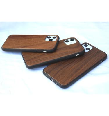 China Natural Wooden White Tpu Cell Phone Case Walnut Bamboo Wood Mobile Phone Cover For iphone11pro Max QY1170 for sale