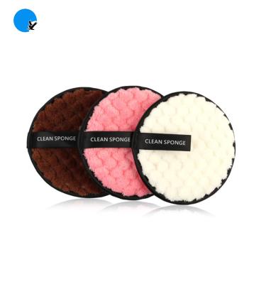 China 3 Colors Makeup Remover Pads Reusable Soft Rounds Facial Cleansing Puffs QY045 for sale