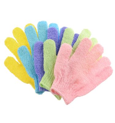 China Cleaning Body Bath Scrubber Highly Flexible Nylon Exfoliating Glove for Shower and Spa Massage Dead Skin Cell Remover for sale