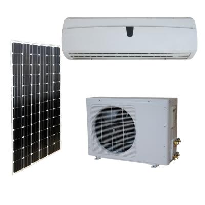 China Hotel On Grid Room Hybrid Wall Split Lowest Cost Air Conditioner Portable Mini Solar Cooling&Heating Powered 9000 Btu 12000 Btu for sale