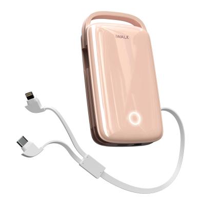 China Fast Charging Support Manufacturer iWALK UBJ20000 High Capacity Power Bank Charge 20000mAh 20000mAh With Detachable Long Cables for sale