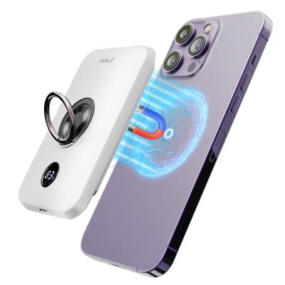 China iWALK Hot Sale High Capacity Magnetic Phone Charger 6000mAh Unique Portable Wireless Charging Magnetic Power Bank Support Charging for sale