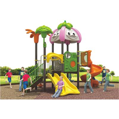 China Popular Plastic Children's Palace Playhouses With Slide Cheap Kids Playground Equipment For Preschool HFHL-90831 for sale