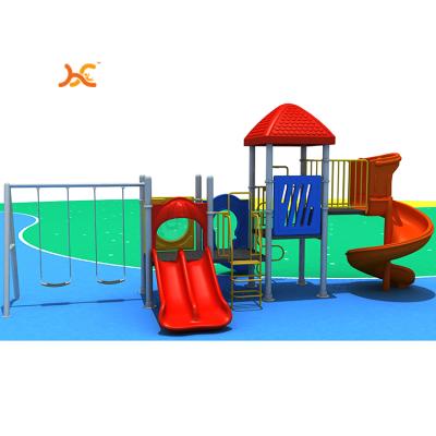 China 3-15years Guangzhou haofeng school plastic playground with swings plastic kids playing equipment for sale HF-99162 for sale