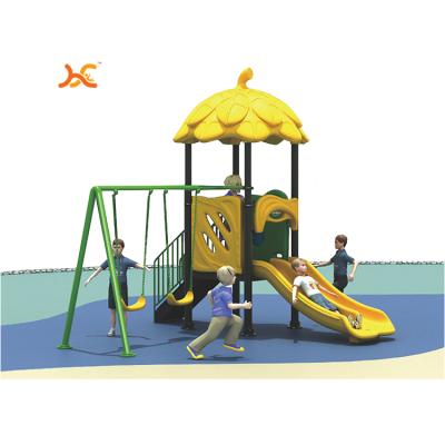 China Children's Palace Kids Plastic Swings And Slides Outdoor Playground Amusement Garden Slide And Swing HFHL-90871 for sale