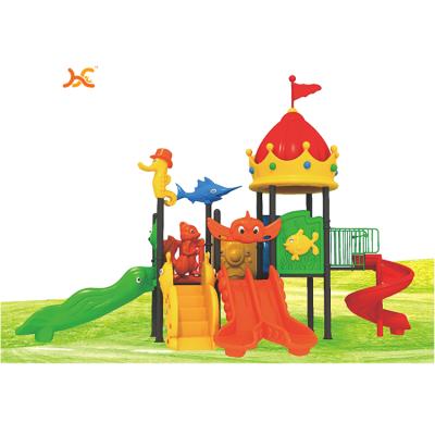 China Children's Palace Playground Cheap Castle Porcelain Top Children's Backyard Outdoor Plastic Playground HFHL-91022 for sale