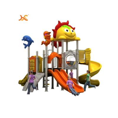 China Children's Palace Outdoor Plastic Playground School Playground Bestselling Toys Slide Playhouses For Kids HF-G029A for sale