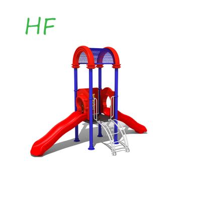 China School Cheap Playground Toys Children's Palace Guard Slides Kids Plastic Outdoor Playground Sets For Sale HF-U2 for sale