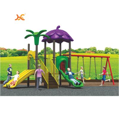 China Children's Palace Children's Playground Equipment Swing Slide Plastic Kids Swing and Slide HFHL-90882 for sale