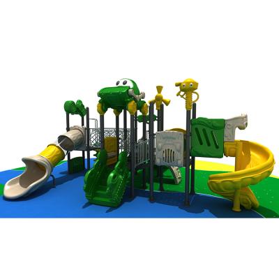 China Outdoor Outdoor Public Playground Playing Equipment For Kids Plastic Slides HF-008052 for sale