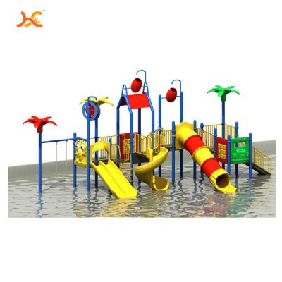 China functional cheap plastic child playground water slides children playground price 3-12years outdoor water equipment for sale