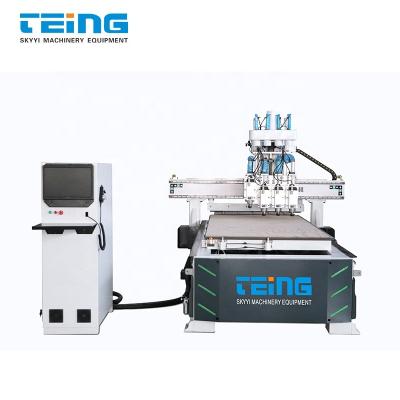 China Hotels Woodworking Machine CNC Routers Machine 1325 4 Axis Wood Router Wood Carving Machine with ISO Certification for sale