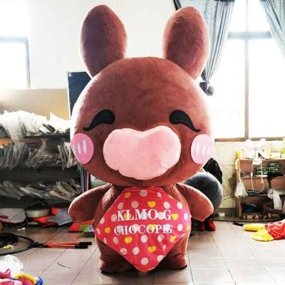 China Party Fun CE Adults Pig Mascot Costume Inflatable Halloween Costumes For Sale for sale