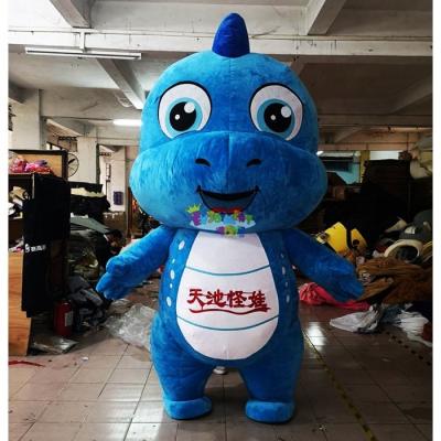 China Hot Sale Party CE 2M Inflatable Blue Dragon Costumes Walking Animal Mascot Costume For Party for sale