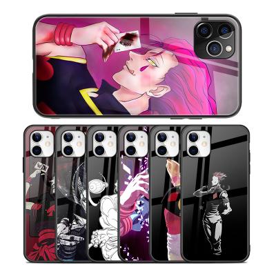 China Anti-Fall Printing Hunter X Hunter Hisoka Manga Drawing Anime UV Hard Glass Phone Case For iPhone 12 11 OEM LOGO Mobile Cases for sale