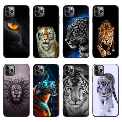 China Anti-fall For iPhone 12 11 7 8 X XS TPU Tiger Phone Case Shockproof Matte Mobile Cover For Samsung A51 A71 S10 S20 Movil Fundas for sale