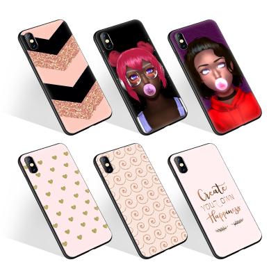 China Painting Design Shockproof Matte Black TPU Fundas Movil For iPhone 11 12Pro Redmi Note 9pro Note 20Ultra Max Phone Case for sale