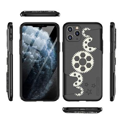 China Wholesale Anti-fall Rotary Gear Deign Plastic Phone Case For iPhone X XR 11Pro Max Casing Cover For HUAWEI P20 P30 pro Coque for sale