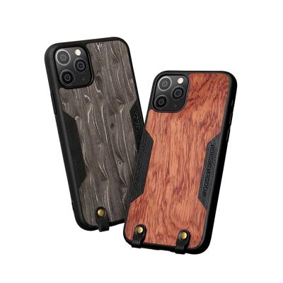 China New Arrival Shockproof Lanyard Natural Solid Wood Shoulder Phone Case For iPhone 12 11 7 8 XS XR Cover Phone Accessories for sale