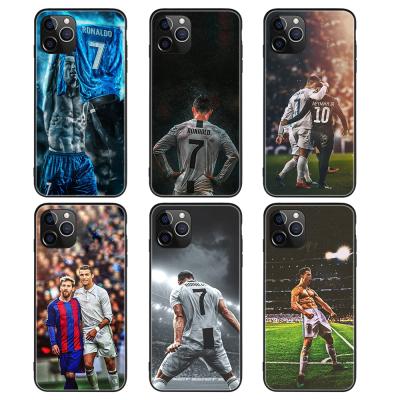 China Blank Copy Anti-fall TpuMatte Football CR7 Cristiano Ronaldo Cell Mobile Phone Case For iPhone 12 7 XS 11Pro Funda For Galaxy S10 S20 for sale