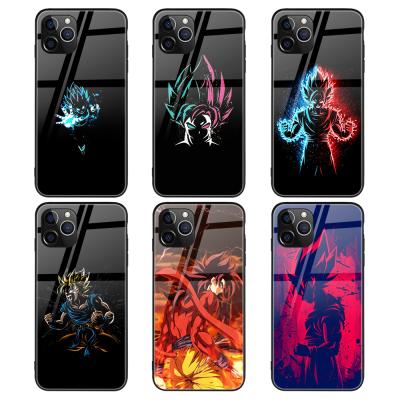 China Anti-fall Custom Design Glass Anime Phone Case For i Phone 7 8 11Pro XR Scratchproof Mobile Cover Case For HUAWEI P40 Lite for sale