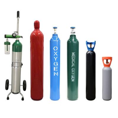 China CE TPED Cylinder Medical CO2 High Pressure Steel Gas Cylinder 6.7L 8L 10L 15L 20L 150bar 200bar Gas for sale